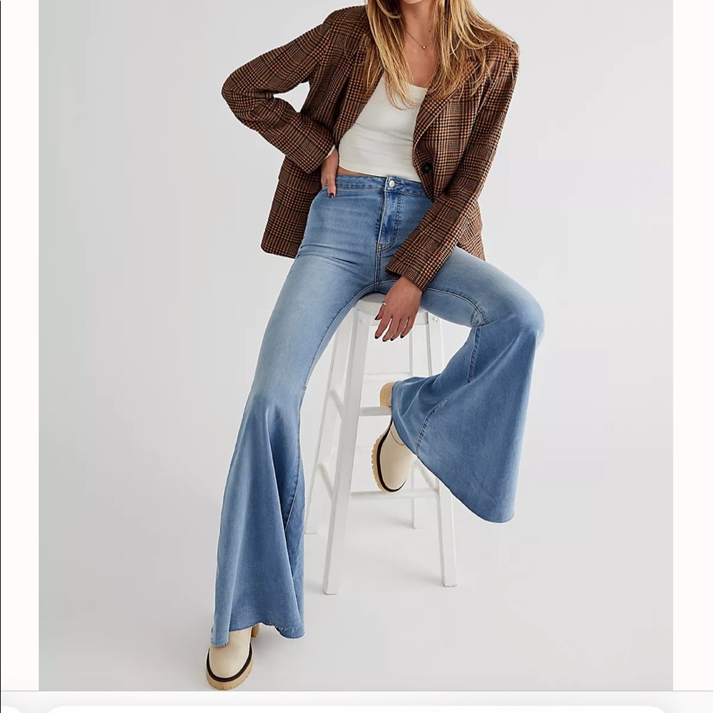 Free people Just float on flare jeans